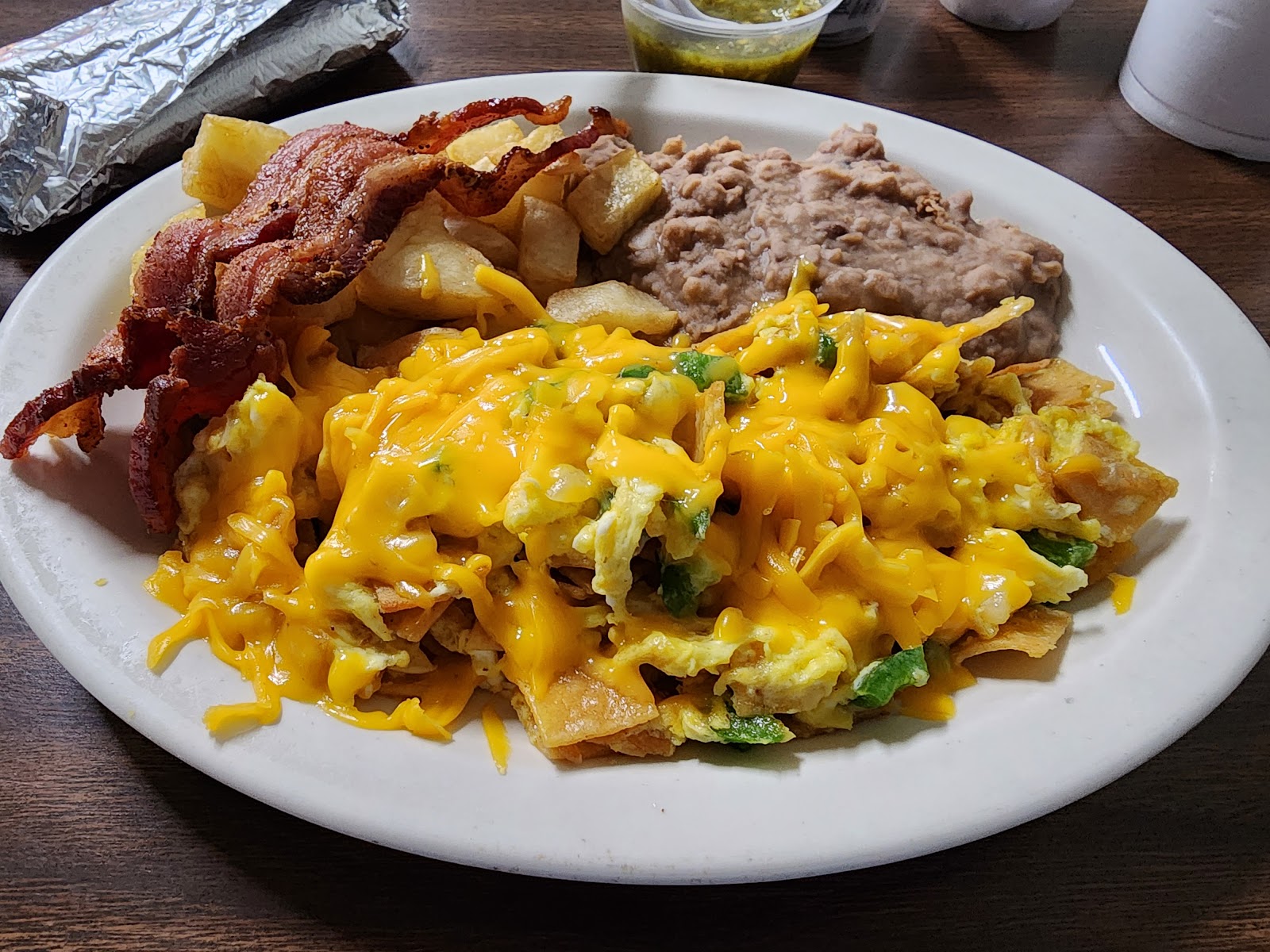 Plate of Mexican food at El Valle De Mexico